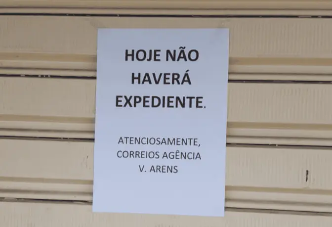 Agencia correios fechada